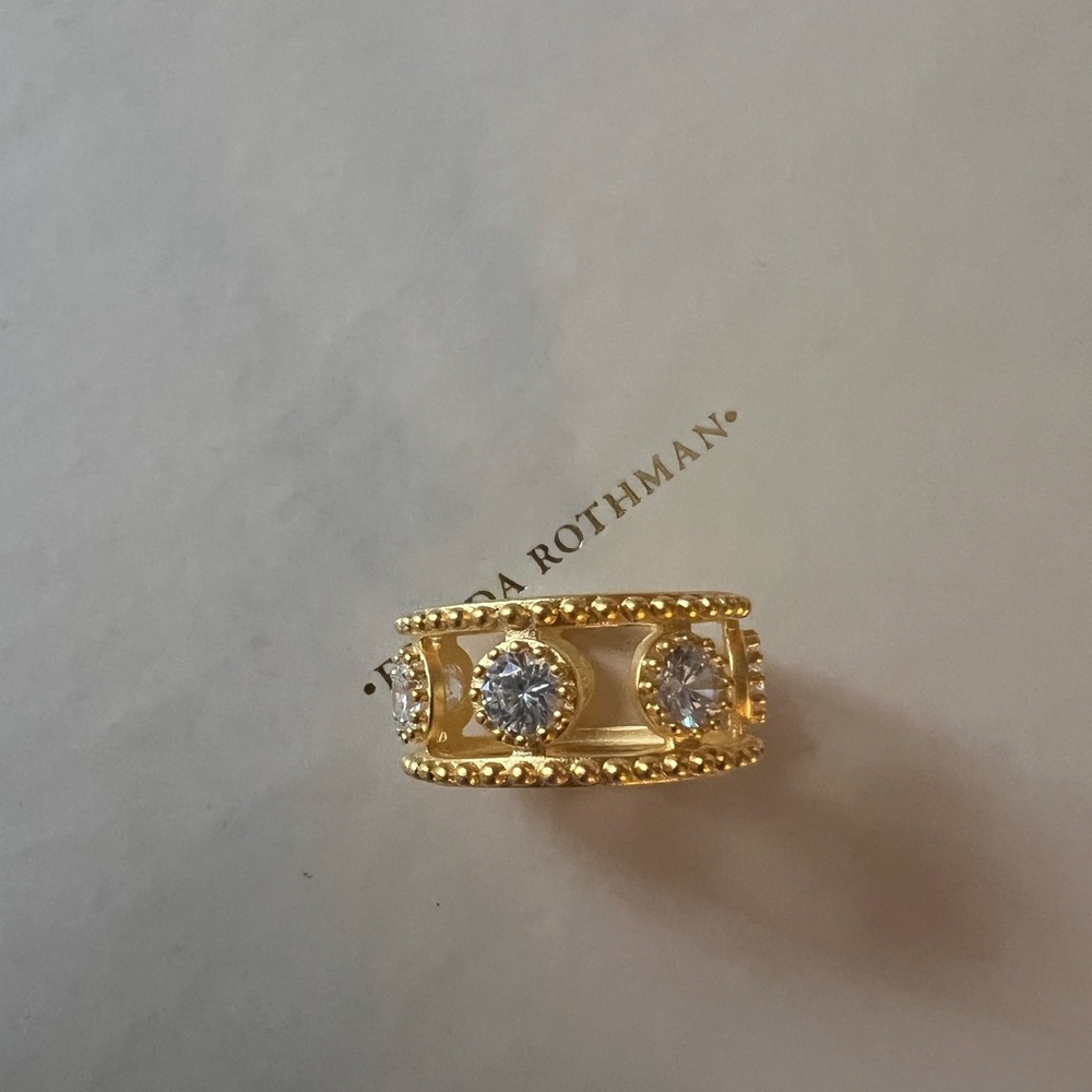 Freida Rothman Gold and CZ Women's Ring